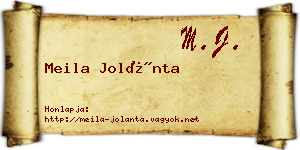 Meila Jolánta névjegykártya